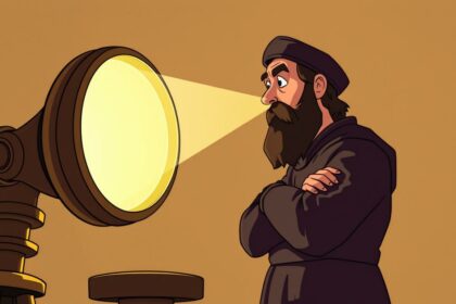 Mann mit dem Fernrohr