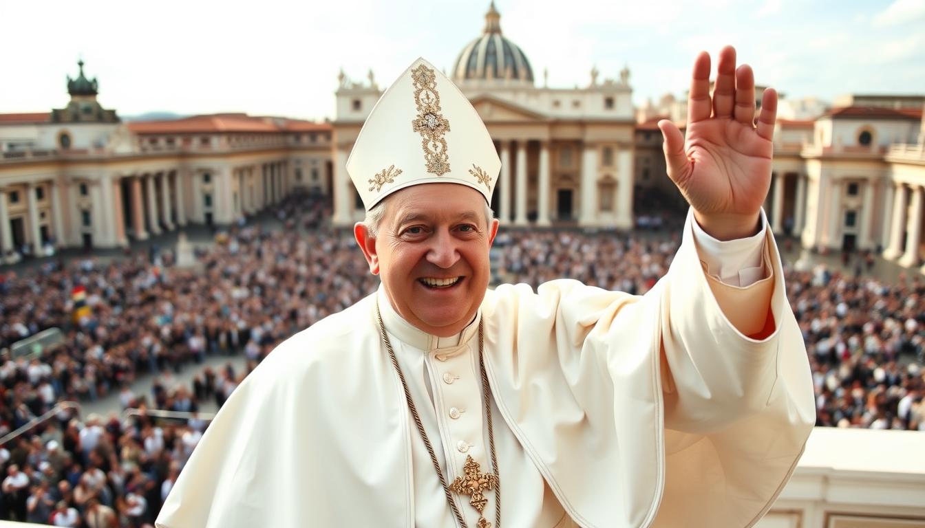 Papst Leo XIV. bei seiner ersten Ansprache auf dem Balkon des Petersdoms