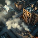 Zerstörungen nach russischem Drohnenangriff in der Ukraine