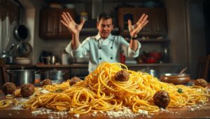 Das perfekte Dinner Kandidat Pelzi sorgt für Pasta Chaos