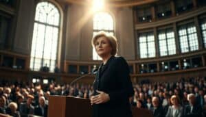 12 Jahre nach der ersten hält Baerbock ihre letzte Rede vor dem Bundestag