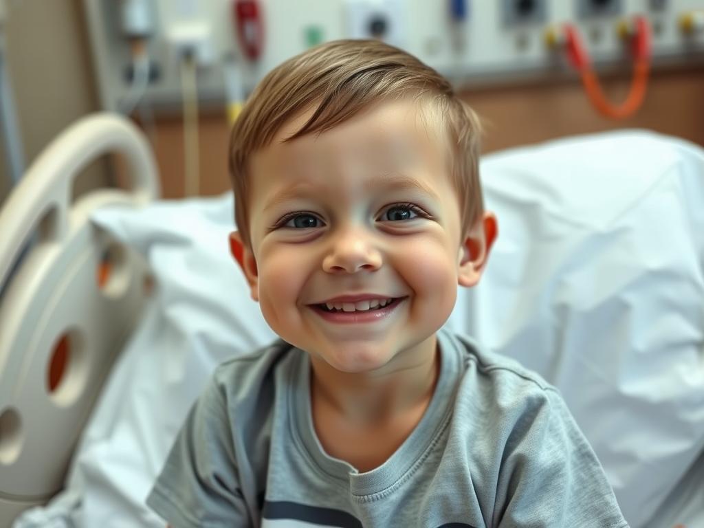 Der vierjährige Luca lächelt tapfer trotz seiner schweren Erkrankung
