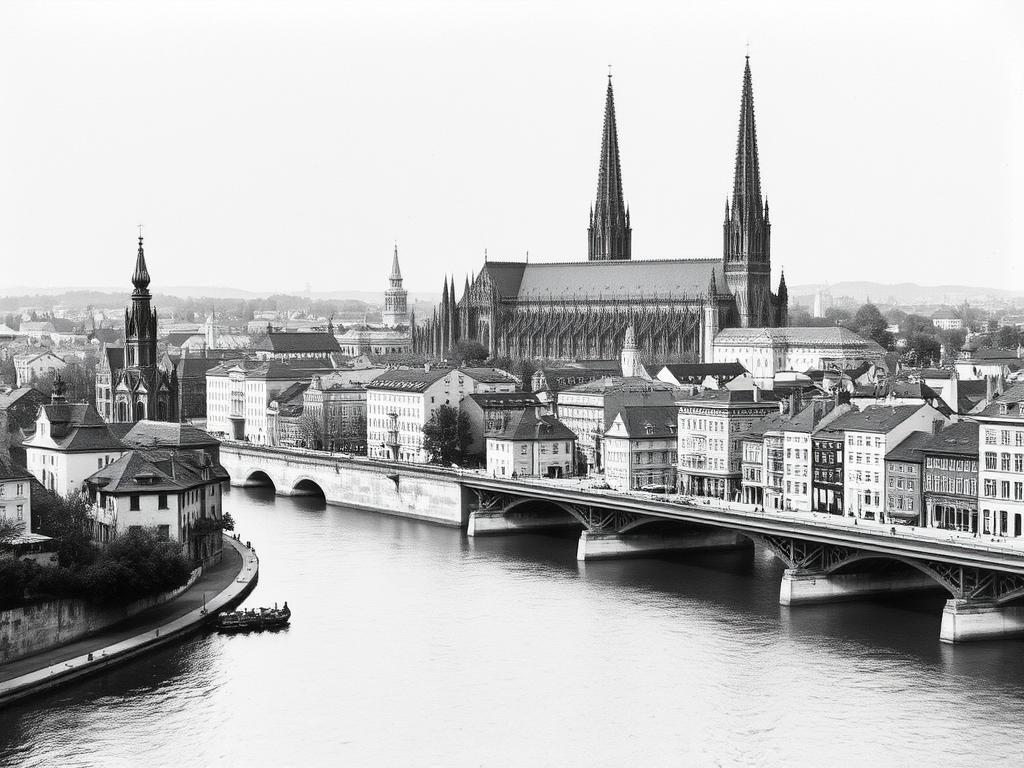 Historisches Foto von Köln Ende des 19. Jahrhunderts, der Geburtsstadt von Konrad Adenauer