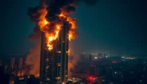 Riesige Rauchsäule Hier brennt ein Hochhaus mitten in Berlin