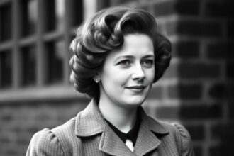 Margaret Thatcher in jungen Jahren in ihrer Heimatstadt Grantham