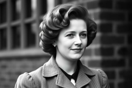 Margaret Thatcher in jungen Jahren in ihrer Heimatstadt Grantham