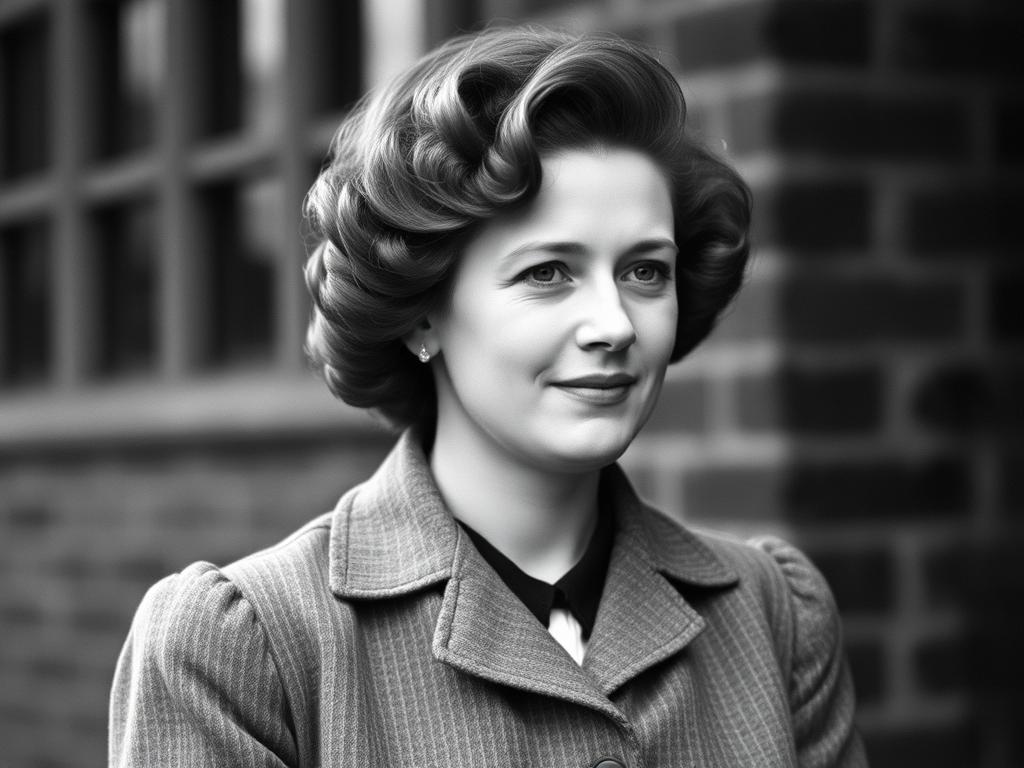 Margaret Thatcher in jungen Jahren in ihrer Heimatstadt Grantham
