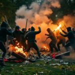 Mob greift Polizisten an