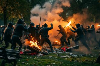 Mob greift Polizisten an