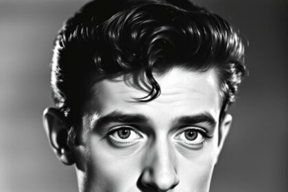 Porträt des jungen James Dean mit nachdenklichem Blick
