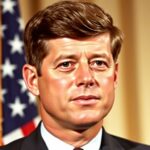 Porträtfoto von John F. Kennedy als 35. Präsident der Vereinigten Staaten