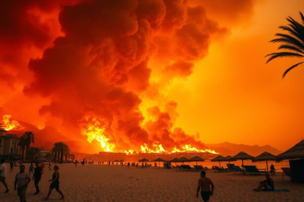Strand Feuer Europa