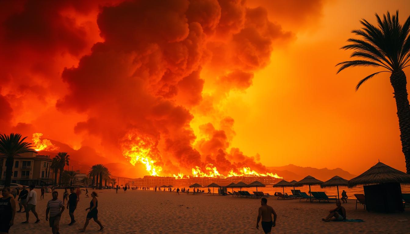Strand Feuer Europa