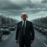 Trump presides over a military parade amid turmoil at home and abroad
