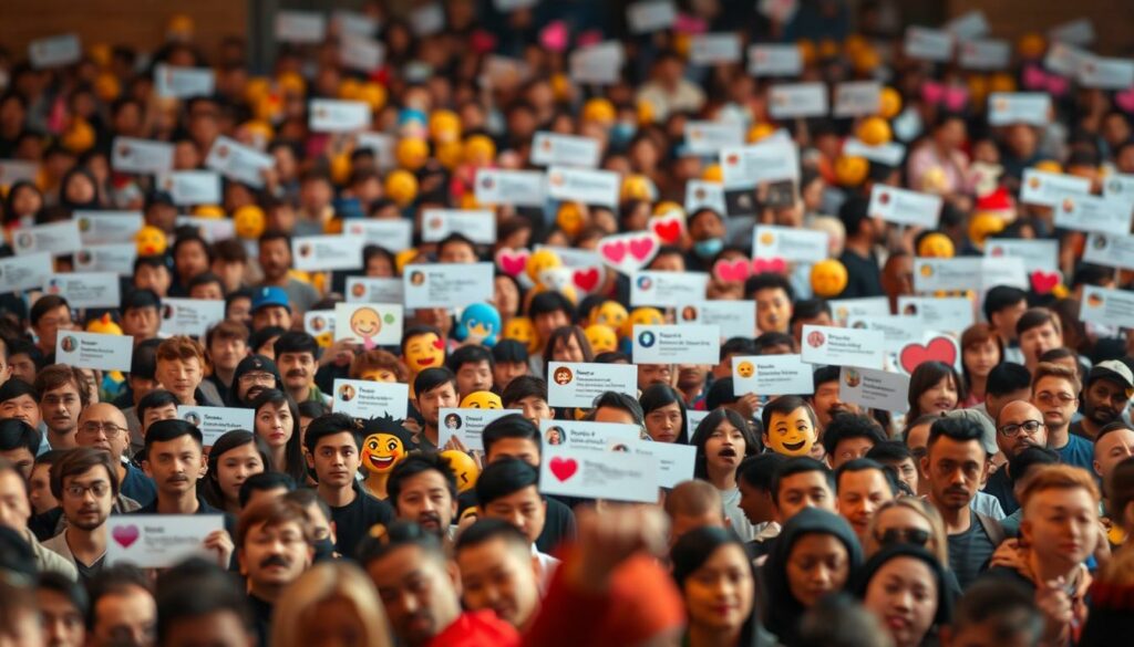 A crowded social media feed filled with an outpouring of emotional reactions, conveying heartfelt messages of concern and support. In the foreground, a collage of expressive avatars, profile pictures, and username handles representing a diverse community of fans and followers. The middle ground features animated emojis, colorful graphics, and real-time updates scrolling across the screen. The background blurs into a soft, warm gradient, creating a sense of digital intimacy and connectivity. Soft, diffused lighting illuminates the scene, evoking a sense of empathy and care. The overall atmosphere conveys a palpable outpouring of human compassion in the digital sphere.
