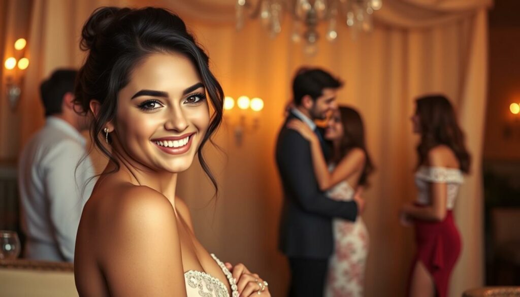 A glamorous photo shoot depicting Vanessa Hudgens' brief romantic liaisons with Josh Hutcherson and Kyle Kuzma. In the foreground, Vanessa poses elegantly, her radiant smile and carefree expression conveying the giddy thrill of new love. In the middle ground, glimpses of Vanessa and her former beaus engaged in intimate, playful moments - a candid embrace, a stolen glance, a shared laugh. The background is softly blurred, evoking a sense of privacy and exclusivity. Warm, diffused lighting bathes the scene, creating a dreamlike, romantic atmosphere. The overall impression is one of fleeting, yet intoxicating, romantic connections in Vanessa's life.