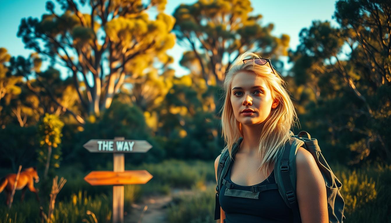 Deutsche Backpackerin in Australien