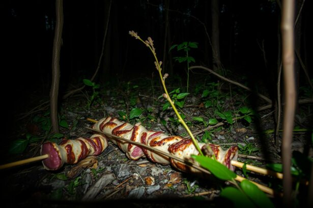 Döner Spiesse im Wald