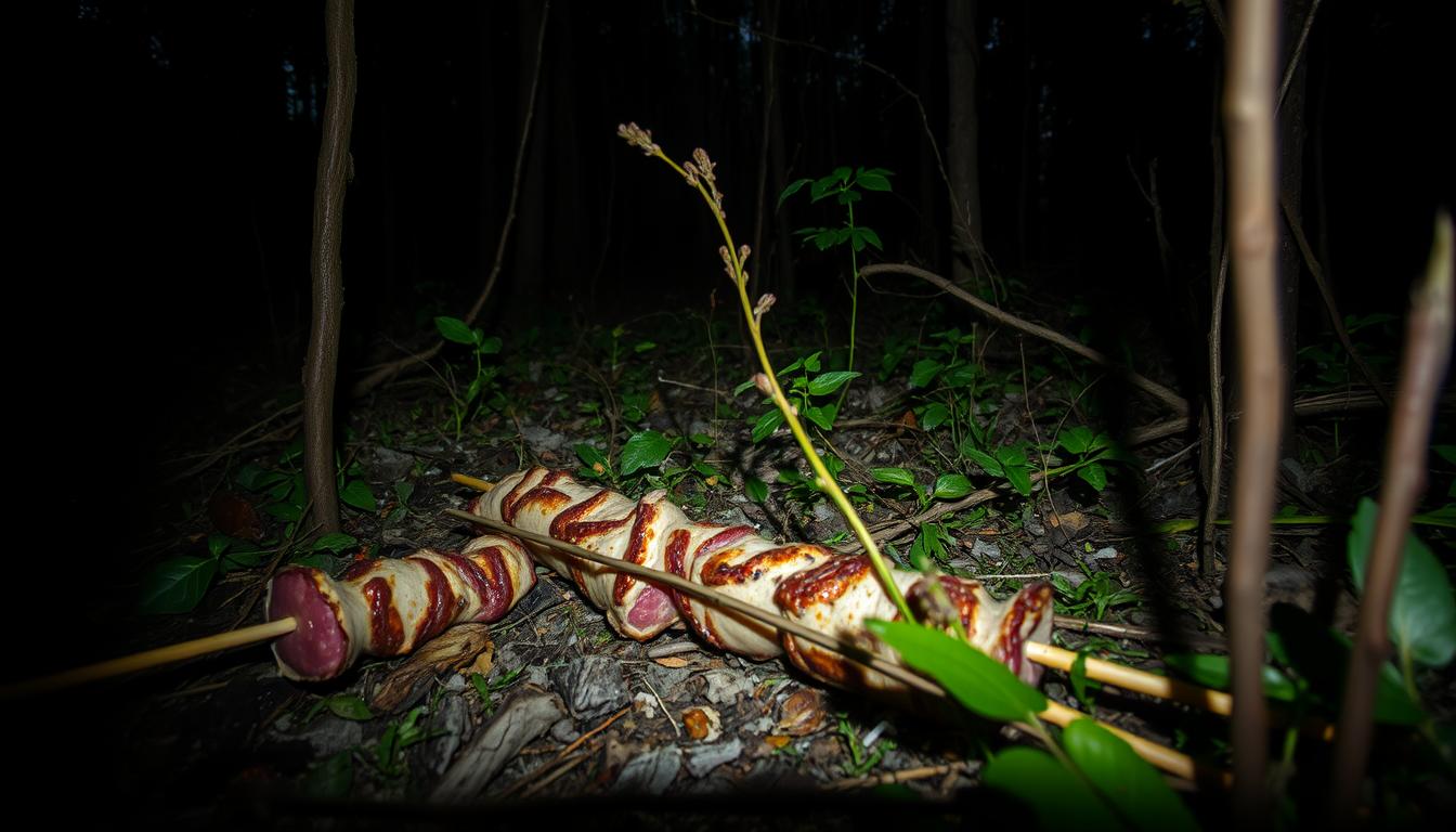 Döner Spiesse im Wald
