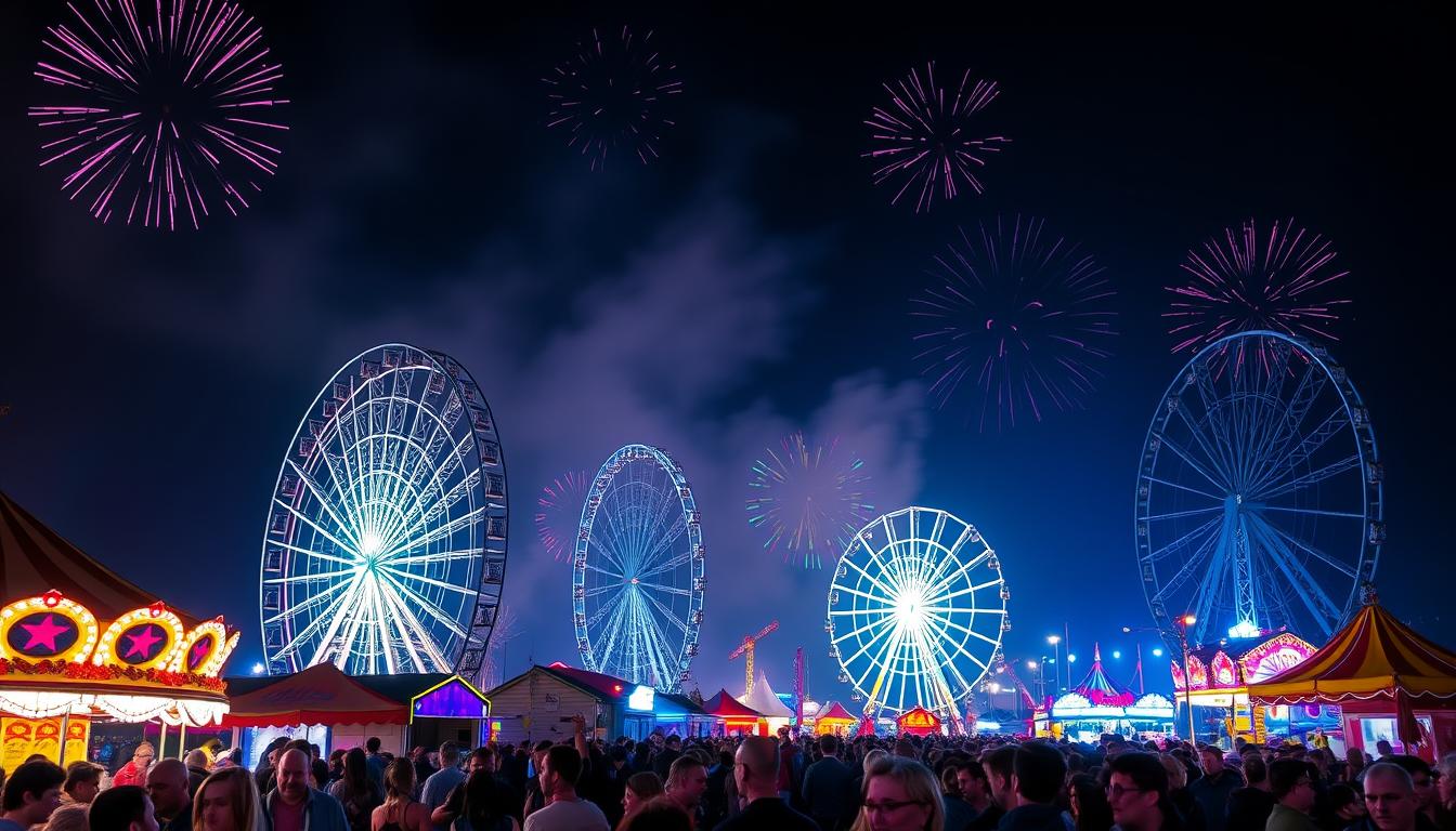 Düsseldorfer Kirmes Feuerwerk