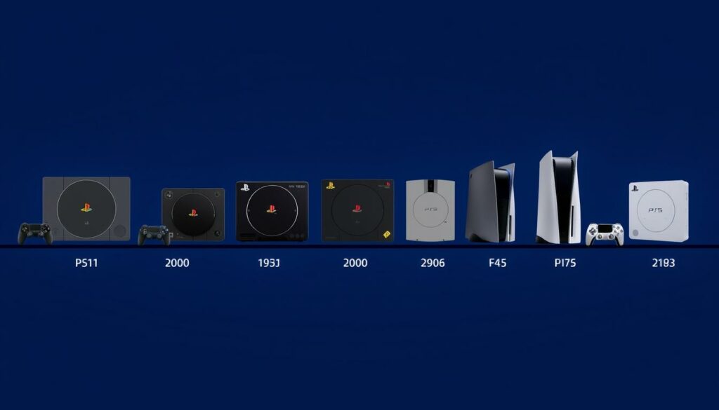 Evolution der PlayStation-Konsolen von PS1 bis PS5 für Gaming für alle Generationen Evolution der PlayStation-Konsolen von PS1 bis PS5 für Gaming für alle Generationen