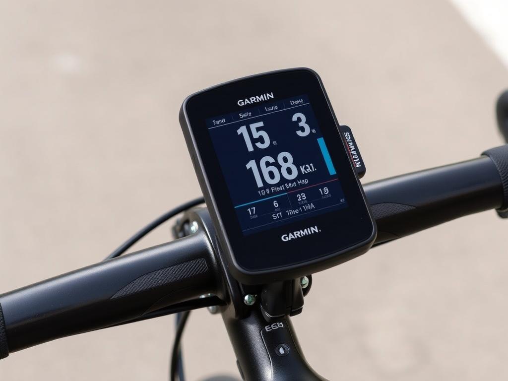 Garmin Edge 540 Fahrradcomputer mit Leistungsdaten auf dem Display Garmin Edge 540 Fahrradcomputer mit Leistungsdaten auf dem Display