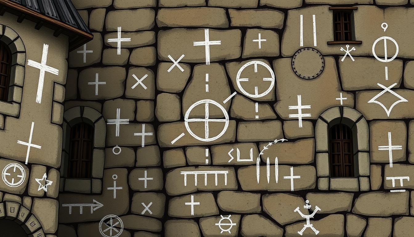 Historische Darstellung von Gaunerzeichen aus dem Mittelalter