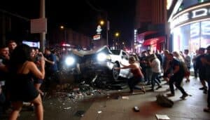 30 Verletzte in Los Angeles Auto rast in Menschenmenge vor Nachtclub