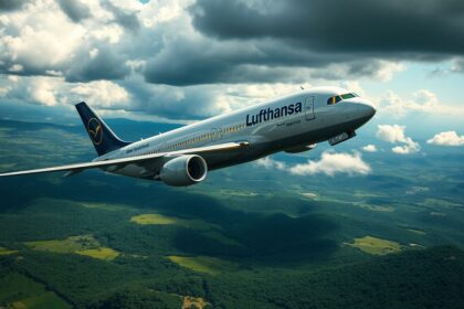 Lufthansa-Jumbo Notruf