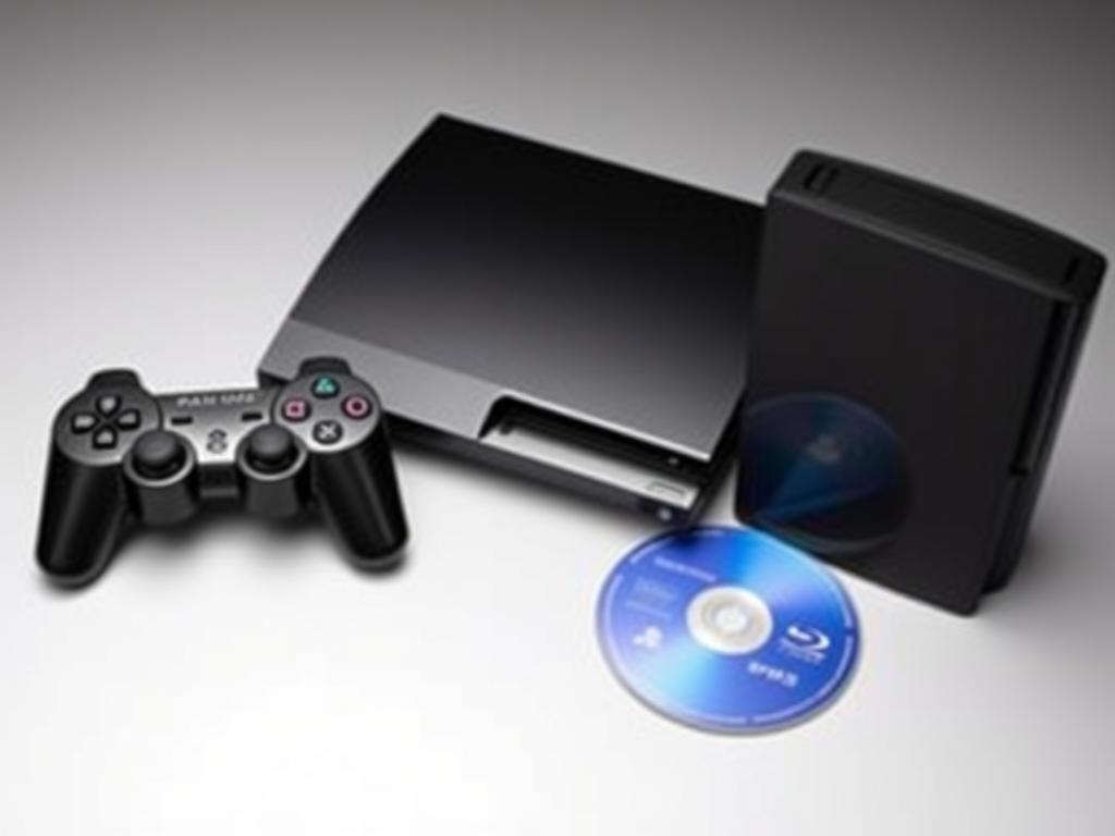 PlayStation 3 Konsole mit Controller und Blu-ray Disc für Gaming für alle Multimedia-Fans PlayStation 3 Konsole mit Controller und Blu-ray Disc für Gaming für alle Multimedia-Fans
