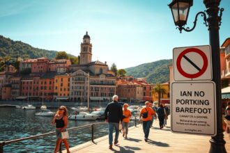 Portofino Barfußlaufen verboten