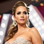 Jennifer Lopez bei einer Preisverleihung in einem glamourösen Kleid