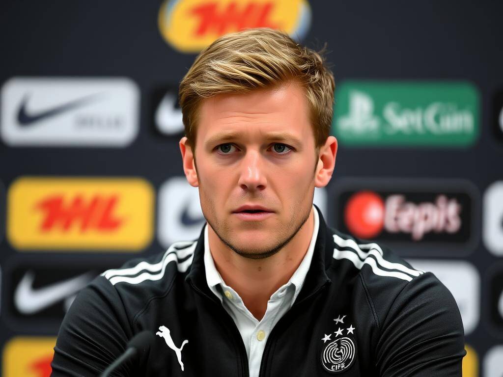 Julian Nagelsmann bei einer Pressekonferenz, wo er über private Themen spricht