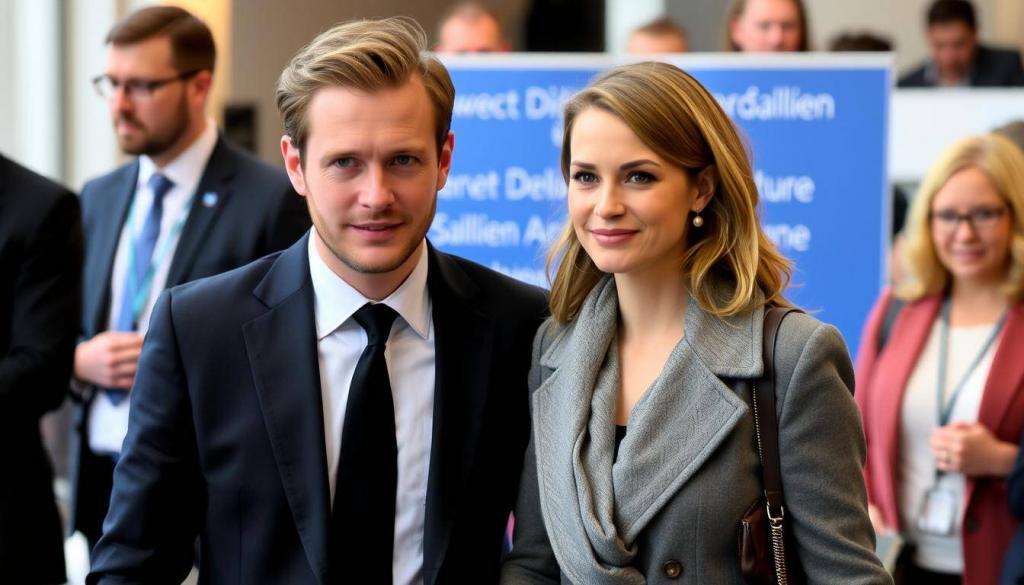 Julian Nagelsmann und Lena Wurzenberger bei einem öffentlichen Auftritt