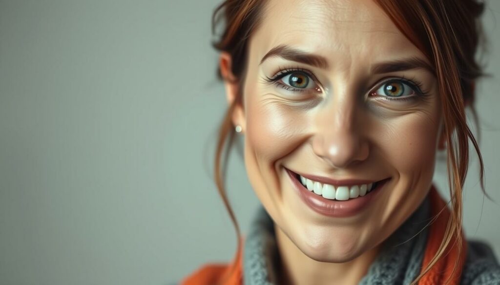 A close-up portrait of Dagmara Kaźmierska, a Polish reality TV personality, gazing warmly at the camera. She has a friendly, open expression, with a hint of a smile. The lighting is soft and flattering, casting gentle shadows and highlights on her face. The background is blurred, with muted tones of gray and white, creating a minimalist, contemplative atmosphere. Subtle splashes of color, perhaps a vibrant accessory or a detail in the environment, draw the eye to the subject and convey a sense of Dagmara's unique personality and her "special friendship" mentioned in the section title.