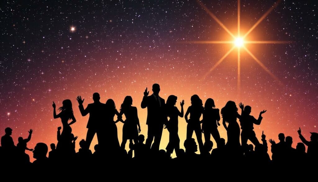 A glamorous night sky, with sparkling stars and shimmering constellations, serves as the backdrop. In the foreground, a series of silhouetted figures representing different entertainment industry stars, each with a unique pose and gesture, are arranged in a dynamic, comparative layout. The figures are rendered in a clean, minimalist style, with only occasional splashes of color, such as a vibrant accessory or a subtle highlight, drawing the eye to the details that distinguish them. The overall composition suggests a sense of comparison and contrast, inviting the viewer to explore the relative stature and success of the featured celebrities. A glamorous night sky, with sparkling stars and shimmering constellations, serves as the backdrop. In the foreground, a series of silhouetted figures representing different entertainment industry stars, each with a unique pose and gesture, are arranged in a dynamic, comparative layout. The figures are rendered in a clean, minimalist style, with only occasional splashes of color, such as a vibrant accessory or a subtle highlight, drawing the eye to the details that distinguish them. The overall composition suggests a sense of comparison and contrast, inviting the viewer to explore the relative stature and success of the featured celebrities.