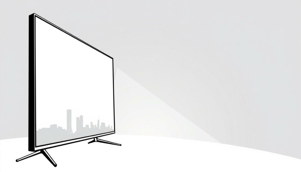 A striking black and white illustration of the "Promi Big Brother Übertragung Joyn SAT1" broadcast, rendered in a clean, modern style. The foreground features a bold, angular silhouette of a television screen, its frame accented with subtle pops of color. The middle ground showcases a minimalist skyline, hinting at the urban setting of the event. The background gently fades into a gradient of soft grays, creating a sense of depth and atmosphere. The overall composition exudes a sleek, dynamic energy, perfectly capturing the essence of the "Sendetermine und Übertragung" section.