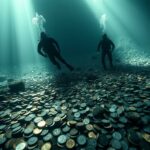 Gold Schatz im Meer