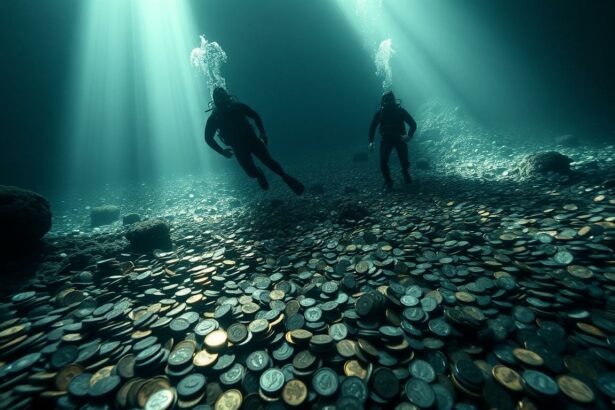 Gold Schatz im Meer
