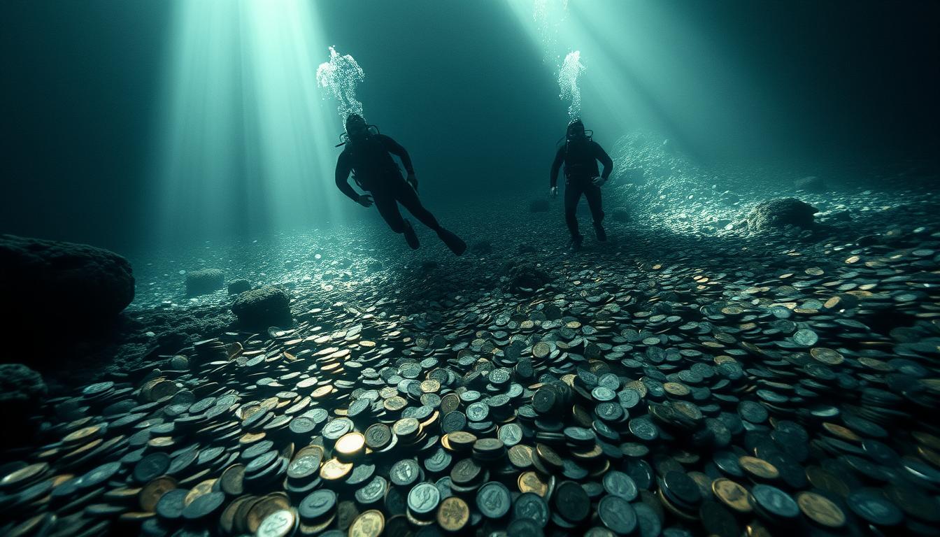 Gold Schatz im Meer