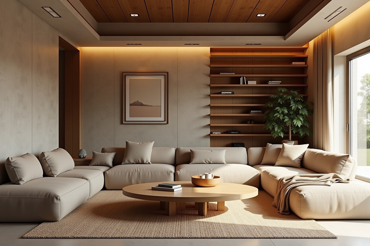 Moderne Wohnzimmer Deko mit Naturmaterialien-Titel