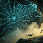 Größtes Spinnennetz der Welt in der Schwefelhöhle Griechenland mit 111.000 Spinnen