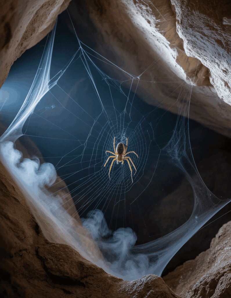 Hauswinkelspinne Tegenaria domestica aus der Schwefelhöhle