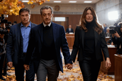 Ex-Präsident Nicolas Sarkozy mit Ehefrau Carla Bruni am 10. November 2025 vor dem Pariser Gerichtsgebäude. Das Gericht entschied über seine Freilassung unter Auflagen. (Foto: AFP/Symbolbild)