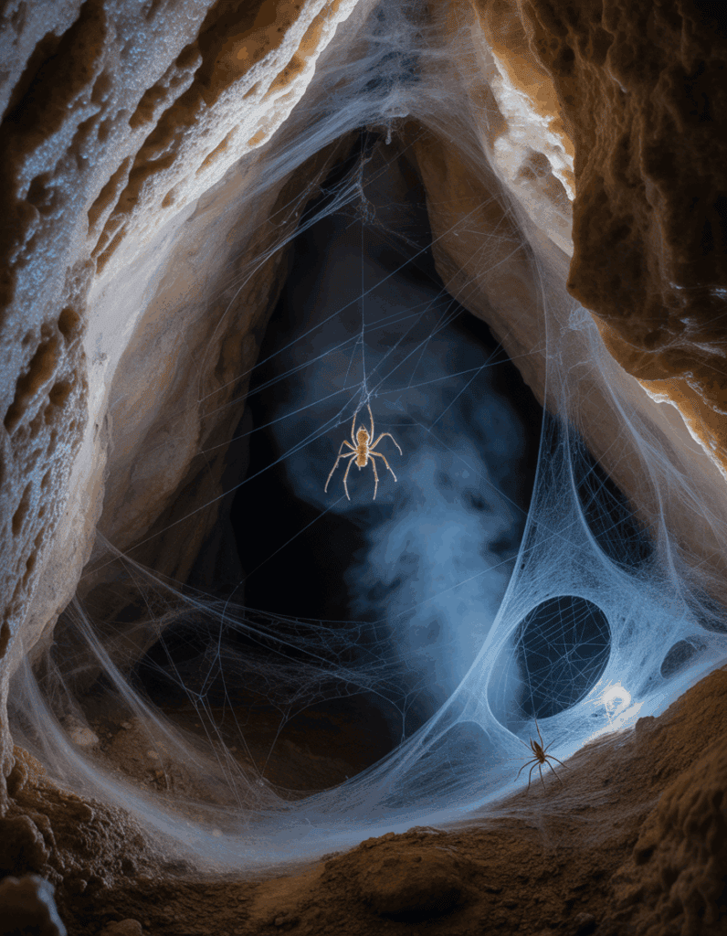 Größenvergleich größtes Spinnennetz 106 Quadratmeter