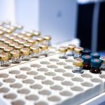 brown and white chess pieces on white tray