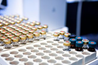 brown and white chess pieces on white tray