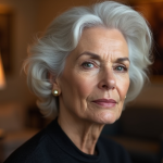 Elegante Frau ab 60 mit gepflegter grauer Frisur – Frisuren ab 60 für Damen