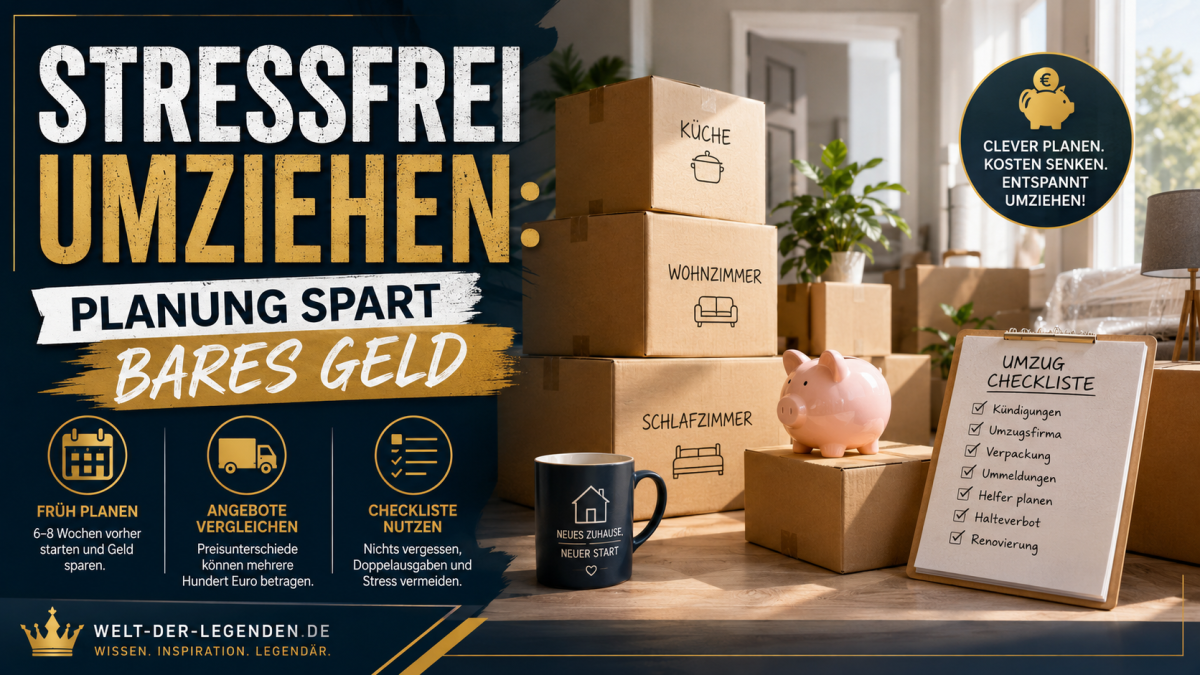 Stressfrei umziehen mit Checkliste, Umzugskartons und cleverer Kostenplanung
